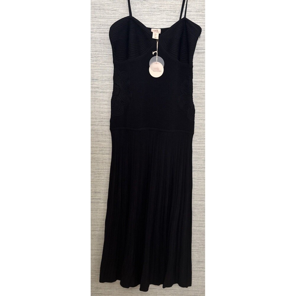 Camila Coelho Sandro Pamela Black Bustier Knit Corset Dress Large